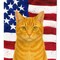 Edge Collections - 11.25" x 15.5" - Orange - Orange Classic Cat Decorative Garden Flag - 1 Piece